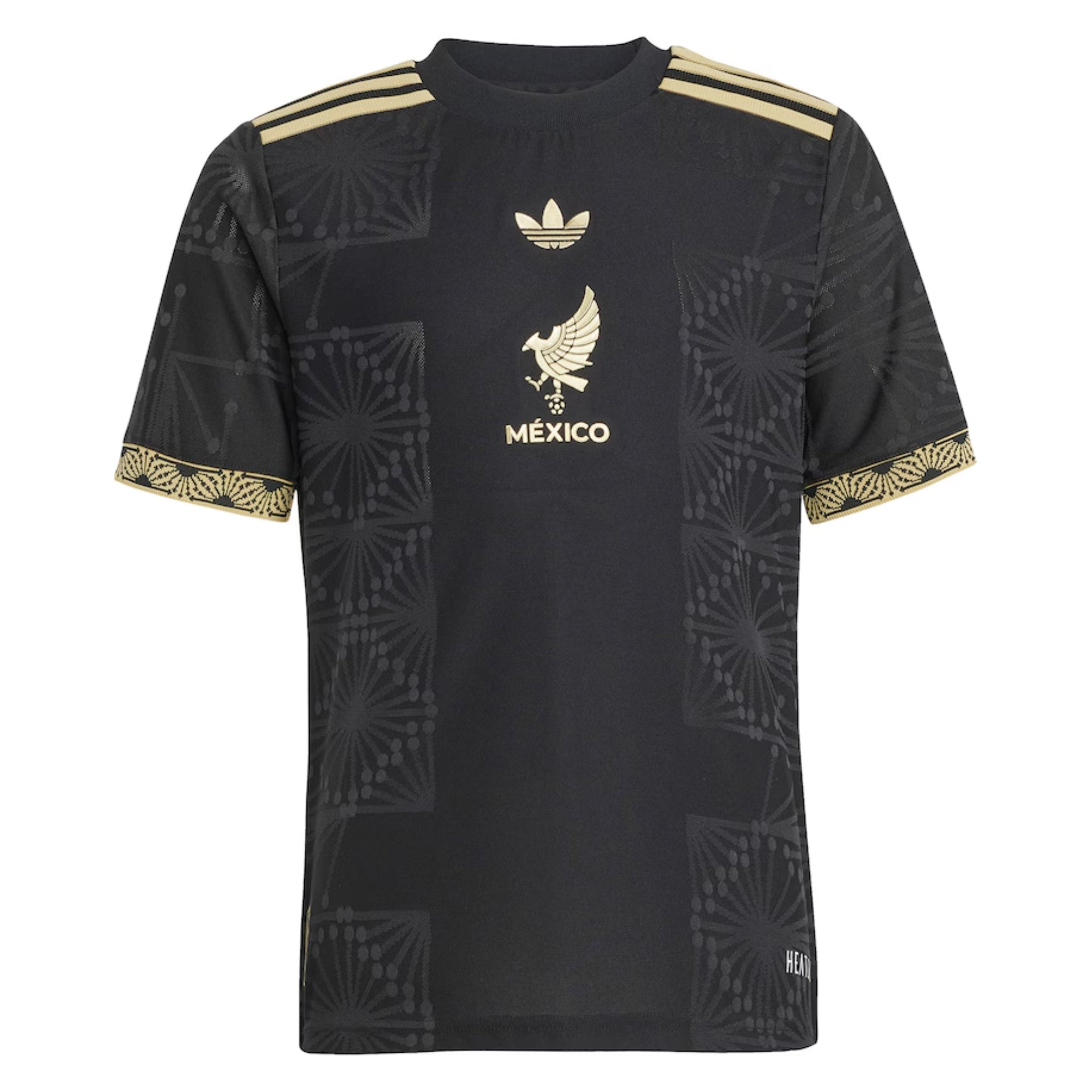 adidas Kids Mexico Gold 2025/26 Jersey Black/Gold、mySite、noshort