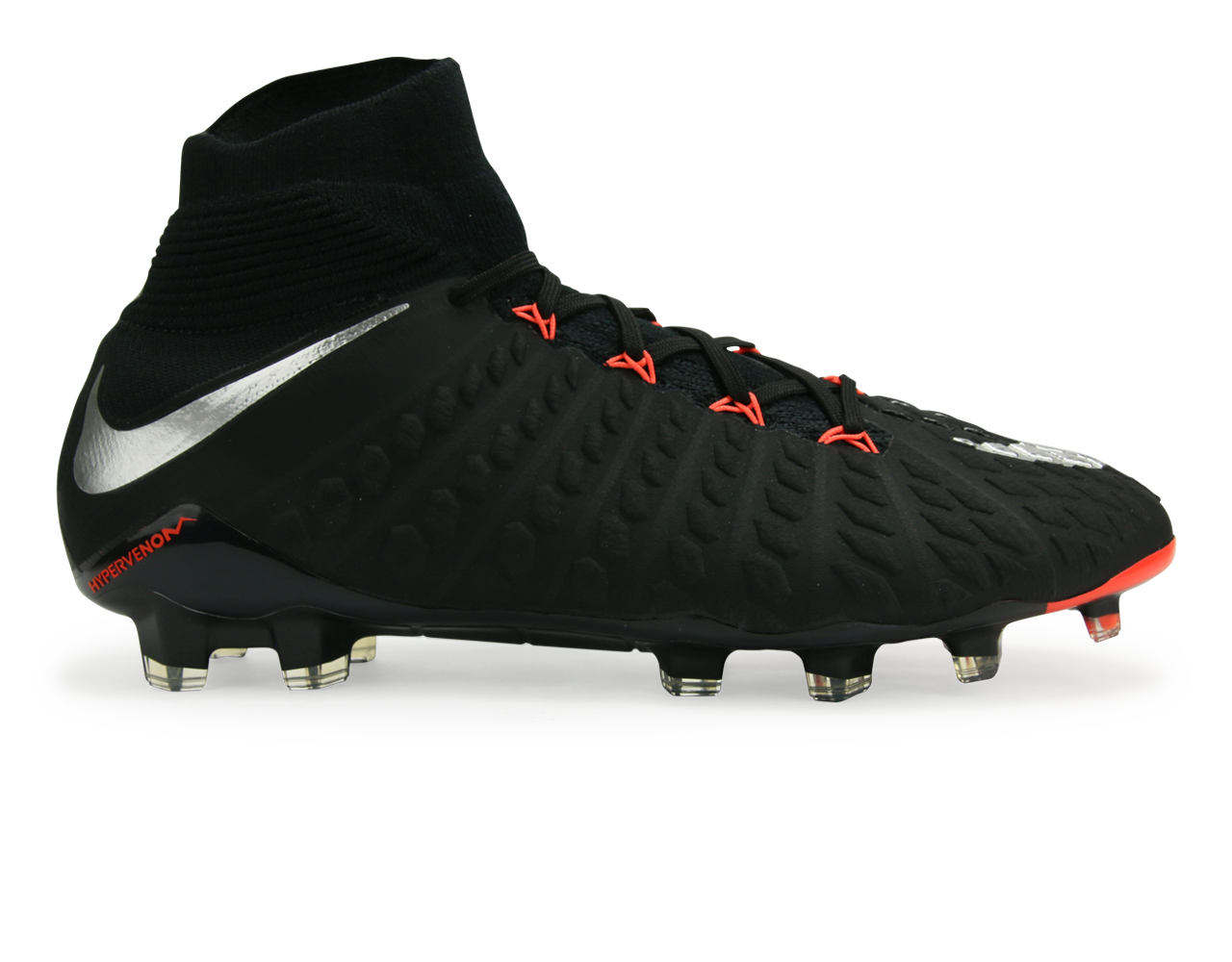 Nike Men's Hypervenom Phantom III Dynamic Fit FG Black/Metalic Silver/Anthracite、mySite、noshort