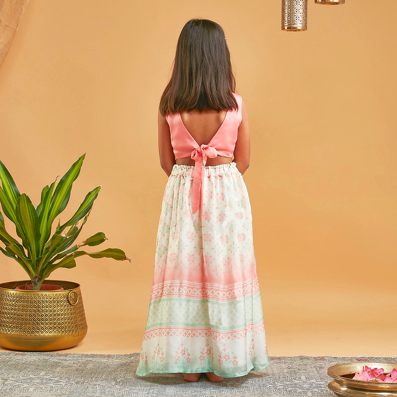 Silk Lehenga Set | Printed | Pink、mySite、camillekostekn