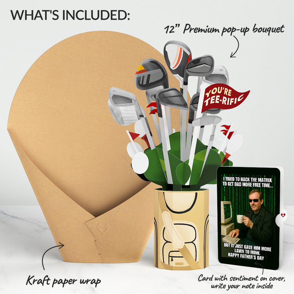 Tee-rific Golf Father's Day Bouquet and Matrix Hacker Sentiment Set、mySite、solidvoid