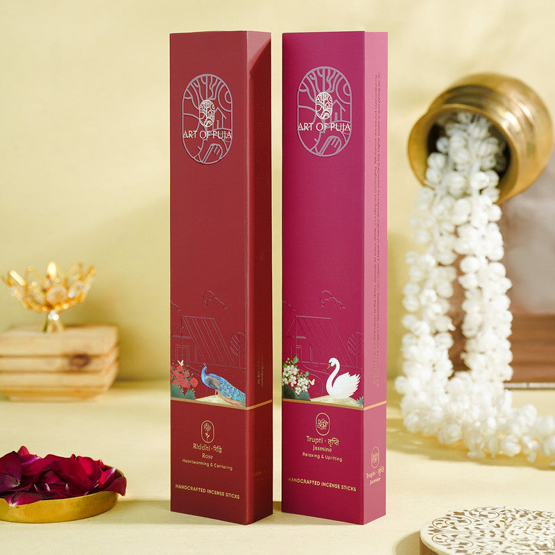 Wooden Festive Gift Box | Incense Stick & Incense Holder | Floral Fragrance | Set of 2、mySite、camillekostekn