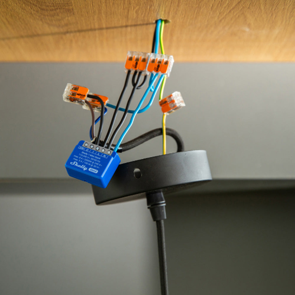 Shelly 1 Mini Gen4 - Módulo para Interruptor 1 botão ou Portão de Garagem 8A WiFi/BT/Zigbee、mySite、fannypackpong