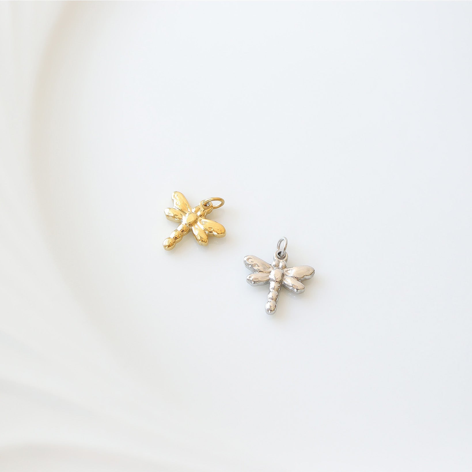 18K Gold PVD Stainless Steel Dragonfly Charm / PDL0103、mySite、dreamappss