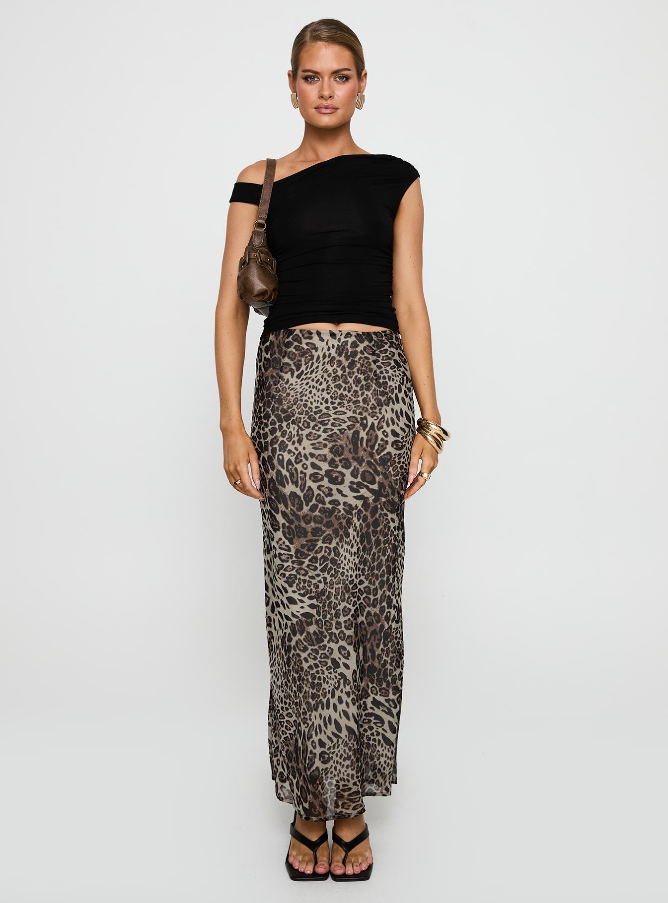 Manda Maxi Skirt Leopard、mySite、solidvoid