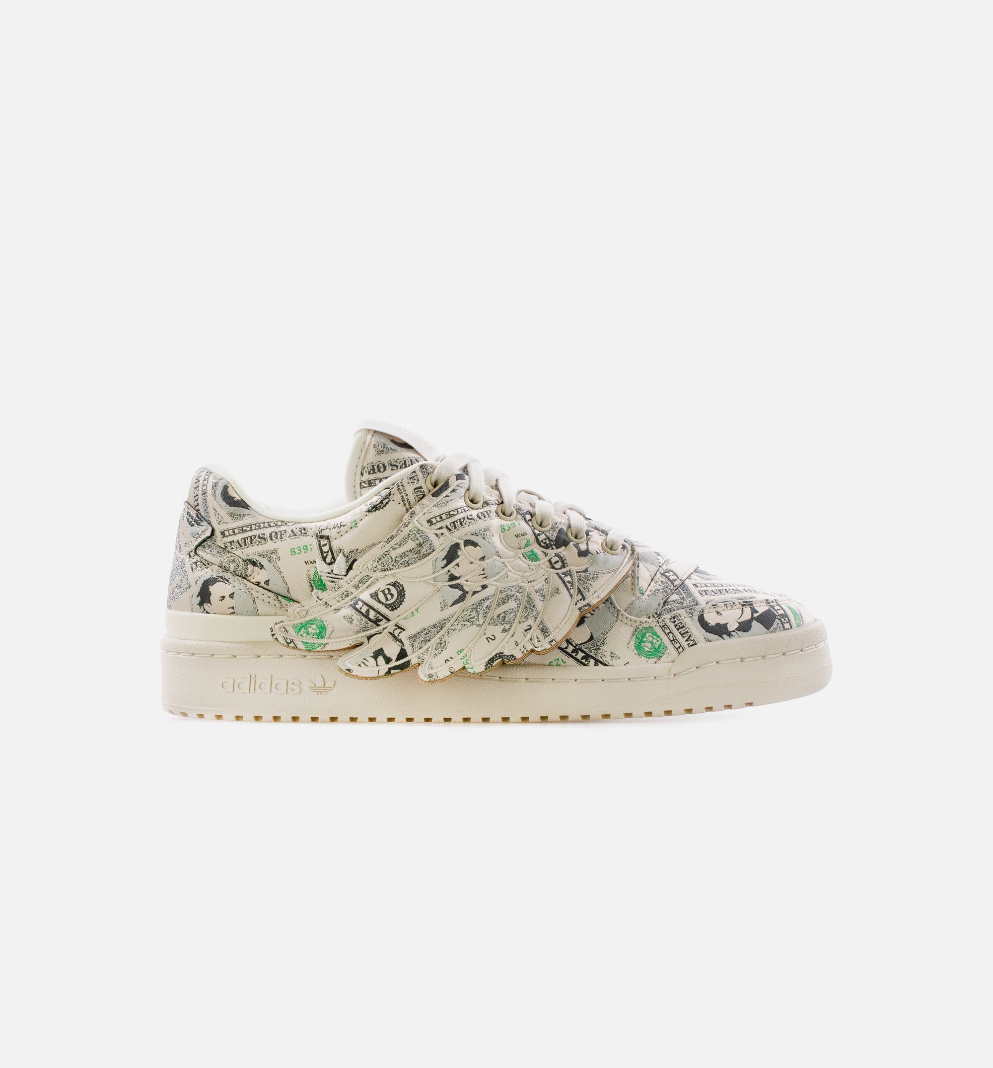 Jeremy Scott Forum Low Wings 1.0 Money Mens Lifestyle Shoe - Bliss/Green Night/Bliss、mySite、dreamappss