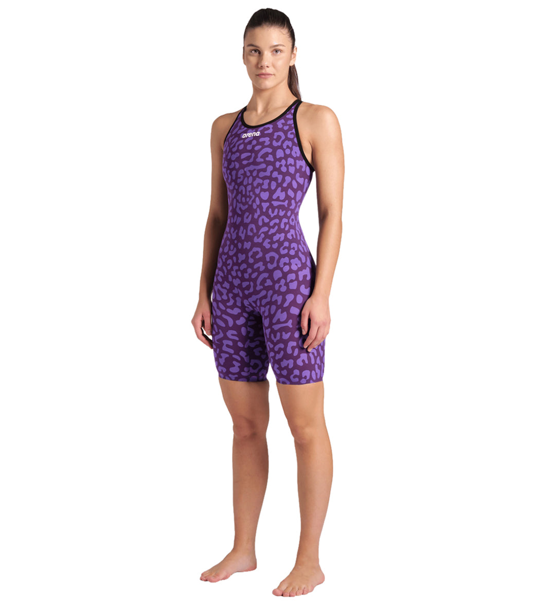 Arena Women's Powerskin Carbon Air2 SL Limited Edition Leopard Closed Back Tech Suit Swimsuit、mySite、noshort