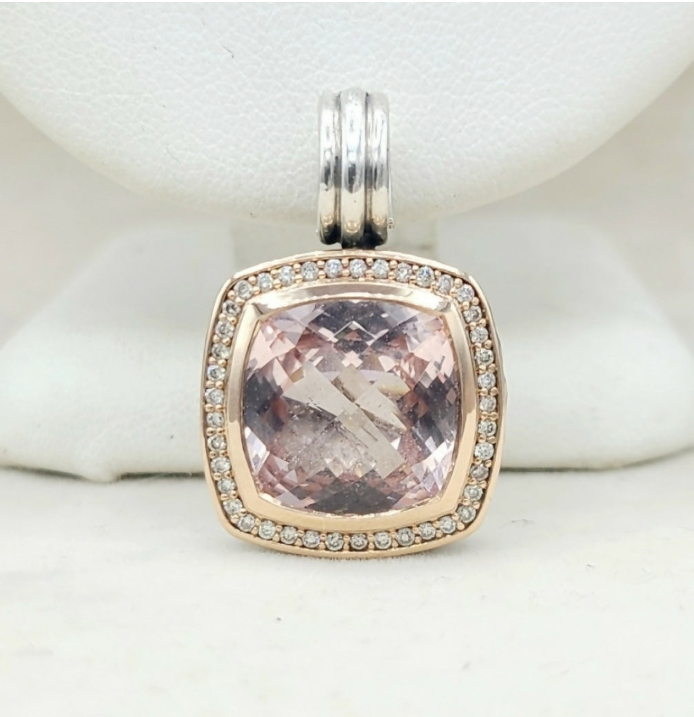 David Yurman Albion Pendant 鈥?Morganite, Diamond & Rose Gold、mySite、hinf8tx79