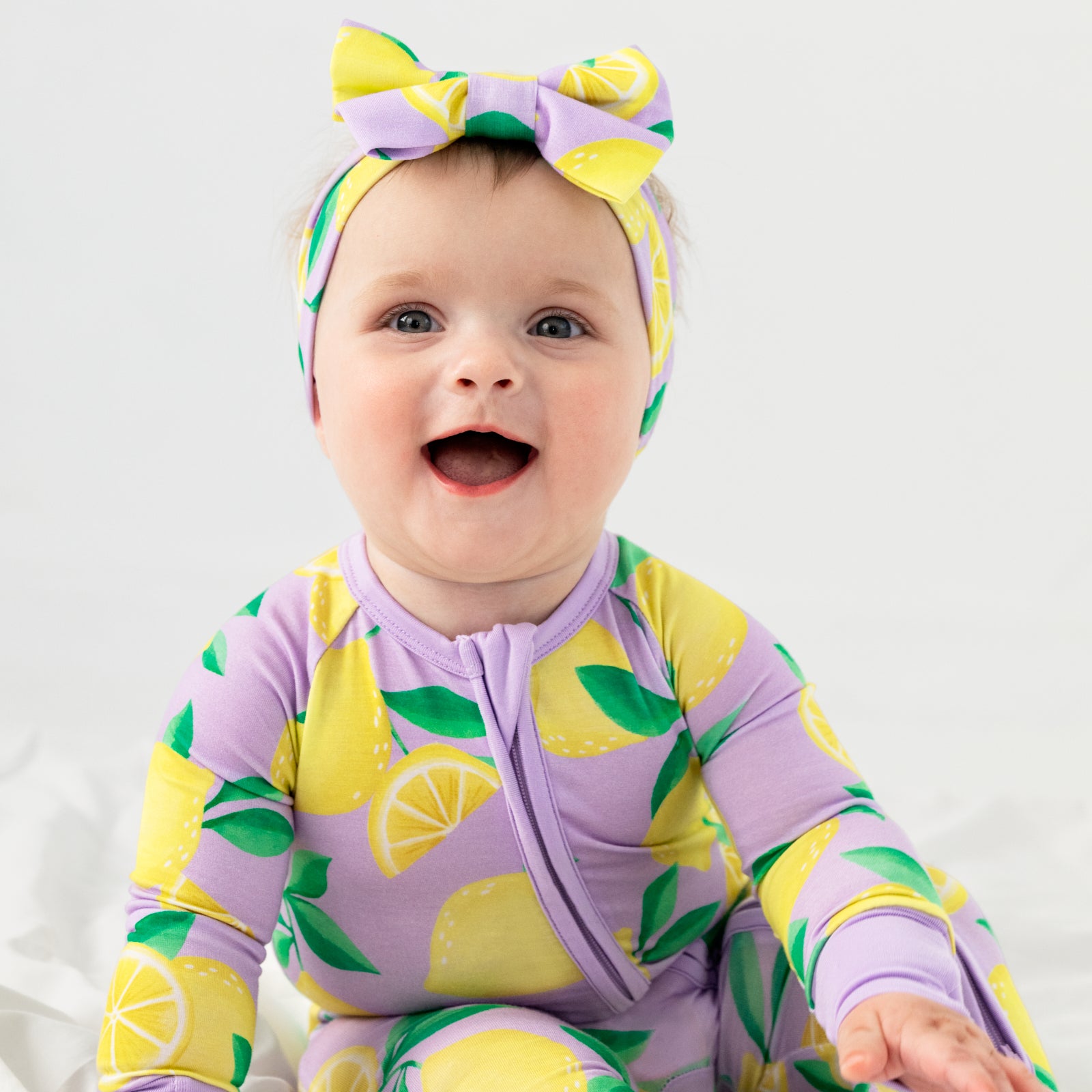 Lavender Sunny Citrus Luxe Bow Headband、mySite、g9winljtr