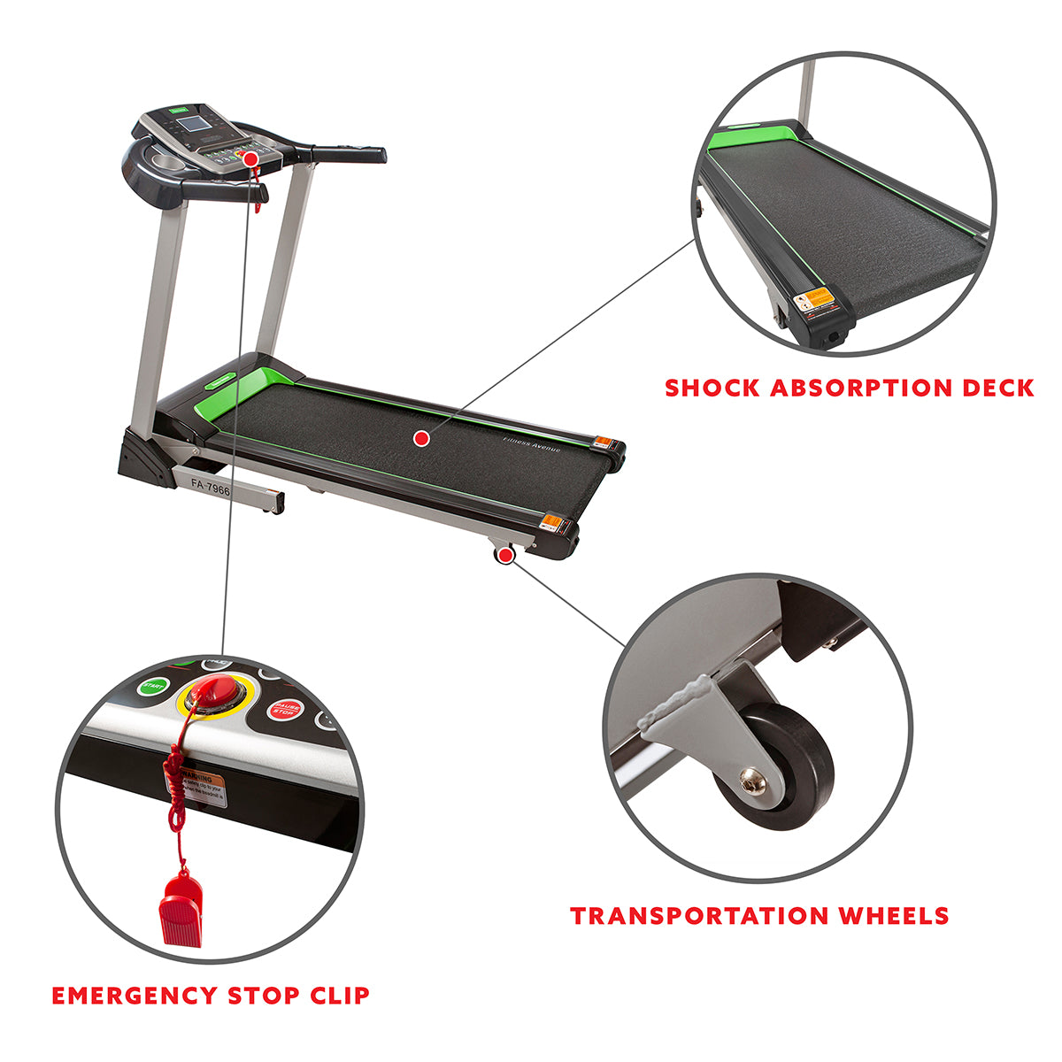  Fitness Avenue Treadmill With Incline with Bluetooth, Speakers、mySite、ghnorth