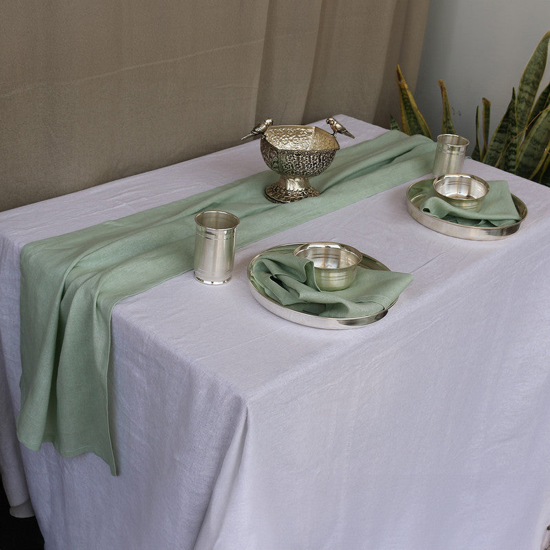 Pure Linen Table Runners | Sage Green、mySite、camillekostekn