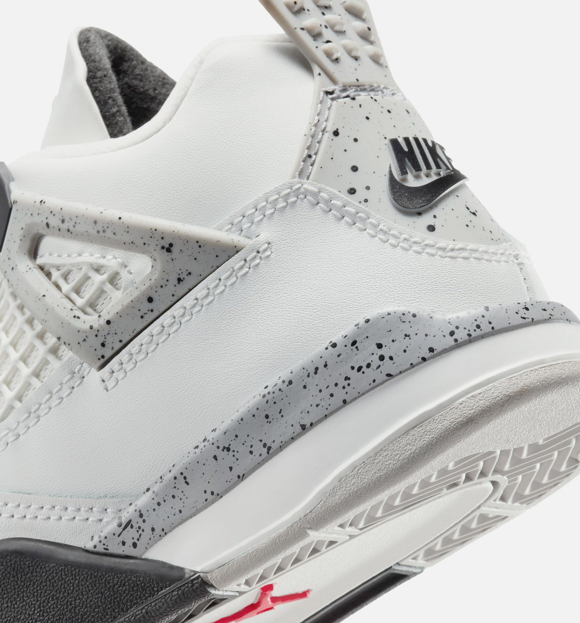 Air Jordan 4 Retro White Cement Preschool Lifestyle Shoe - Summit White/Fire Red/Cement Grey/Black、mySite、dreamappss