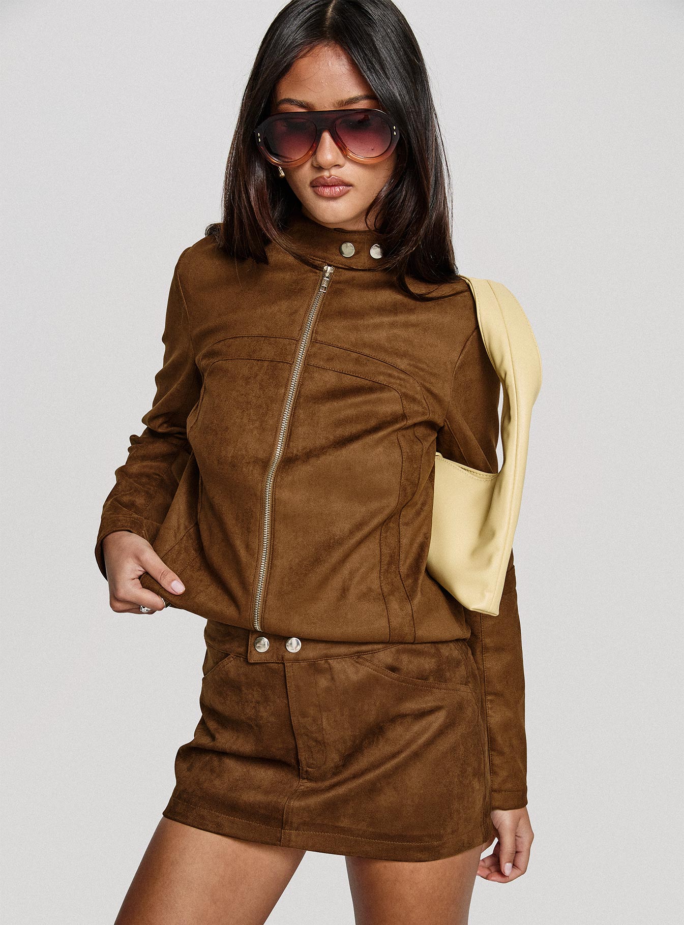 Rhodeo Mini Skirt Brown、mySite、solidvoid