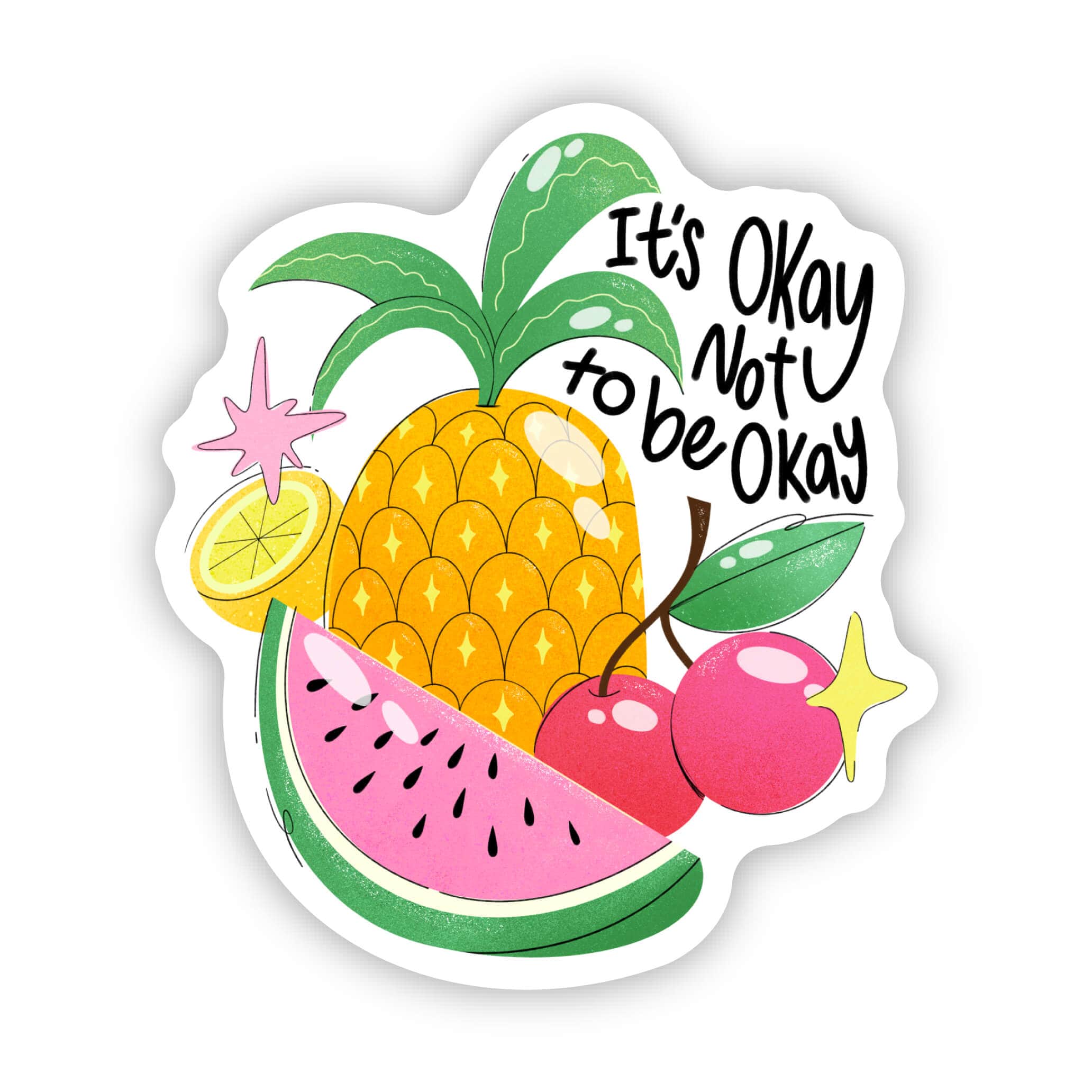  It's Okay Not to Be Okay Fruit Sticker (Summer)、mySite、elrpsem3k