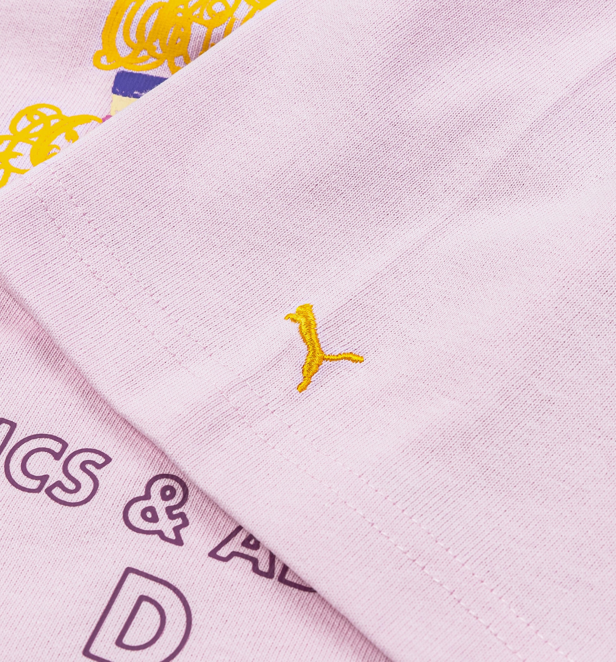 Puma x Kidsuper Academy Graphic Mens Short Sleeve Shirt - Pink/Yellow、mySite、dreamappss