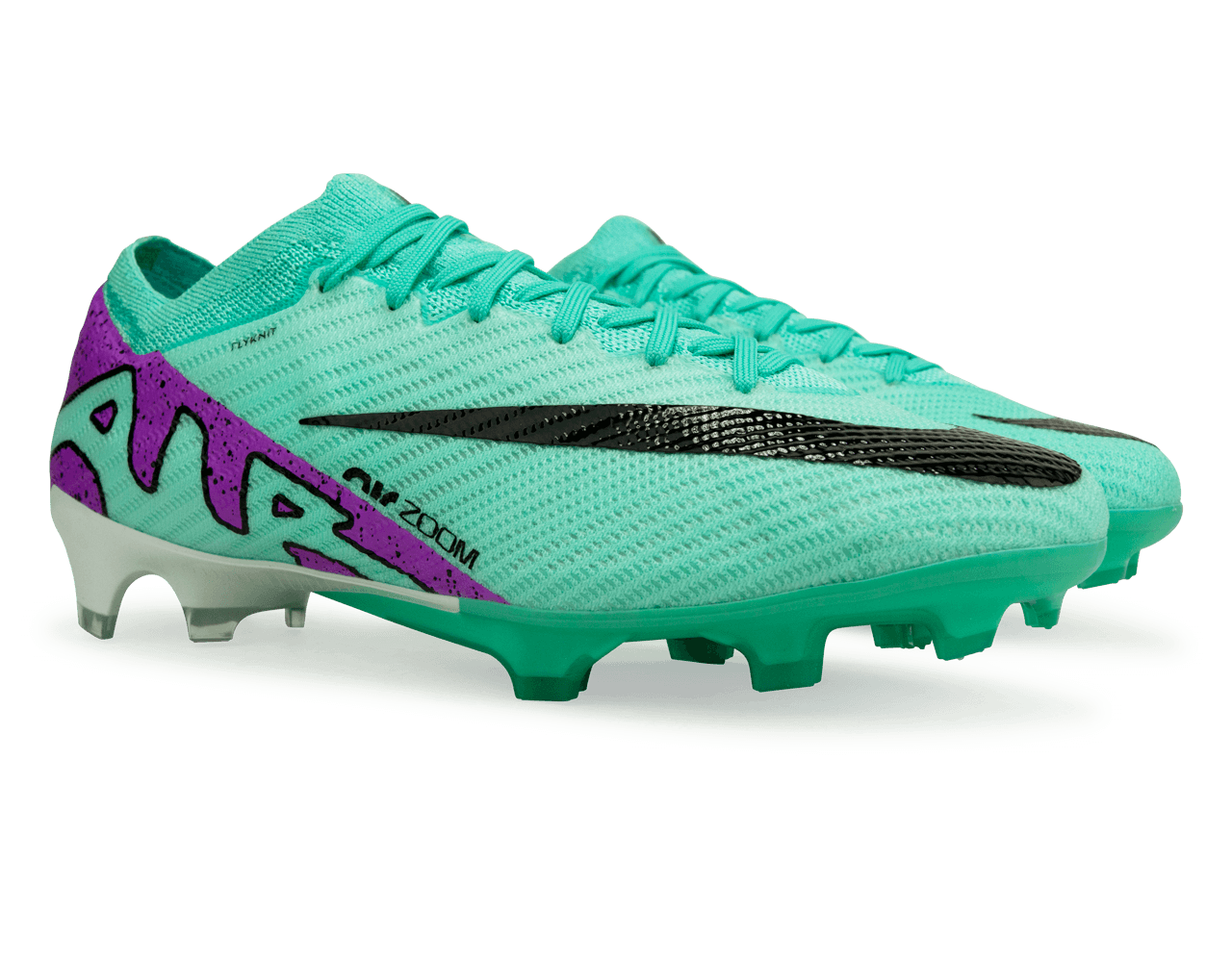 Nike Men's Zoom Mercurial Vapor 15 Elite FG Turquoise/Black/Purple、mySite、noshort