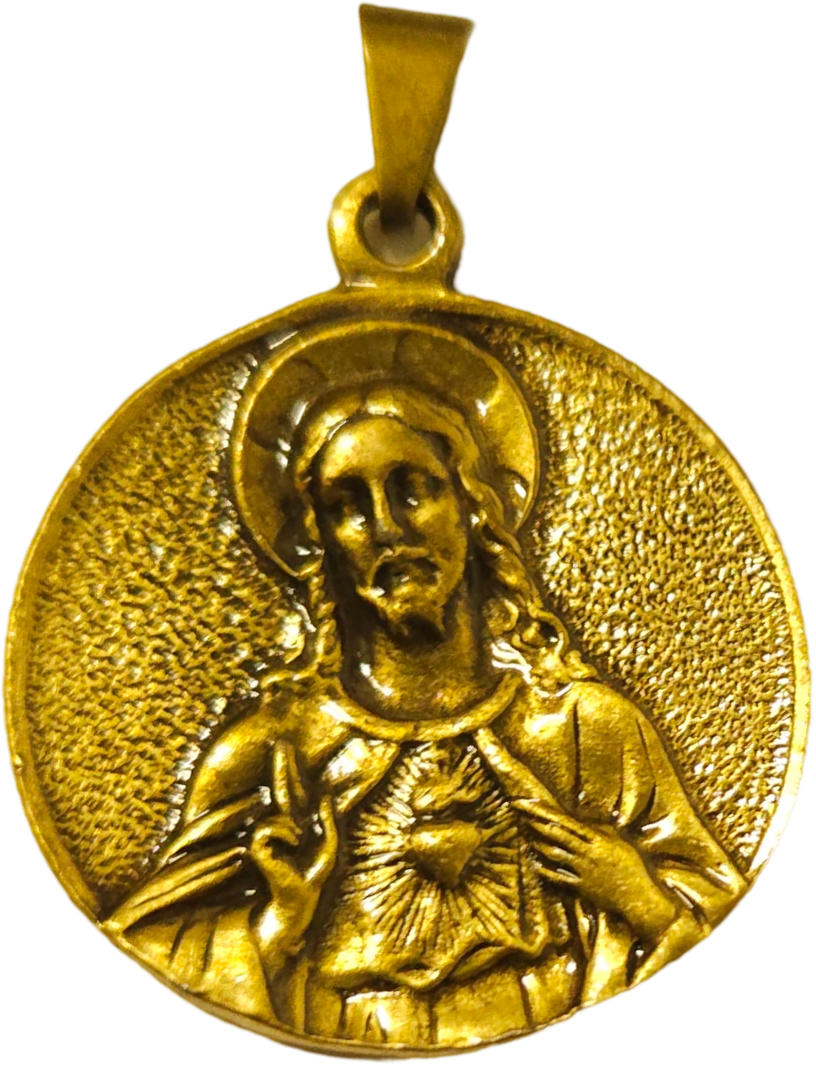 Sacred Heart / Immaculate Heart - Bronze (3cm-1.2 diameter)、mySite、topwebapps