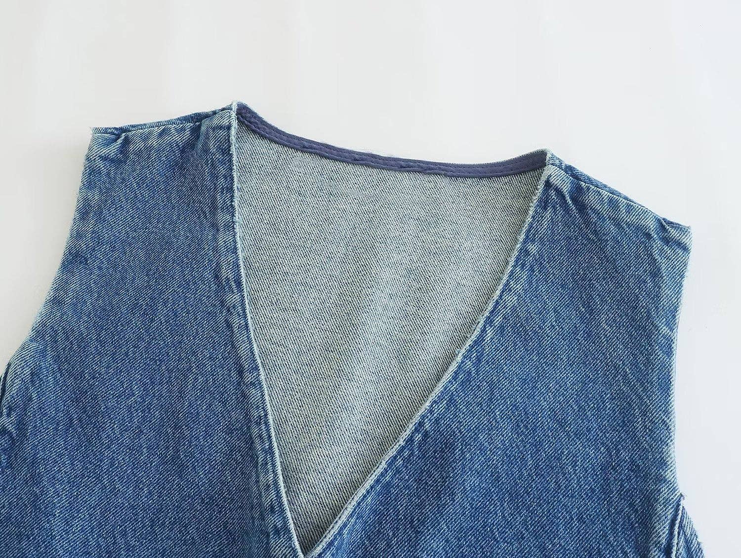 Kenzie’s Denim V-Neck Button Vest、mySite、garagedoors4me