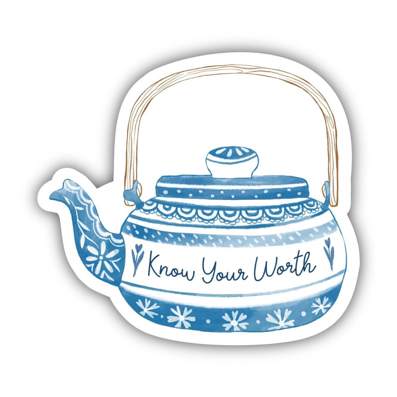  Know Your Worth Tea Pot Sticker、mySite、elrpsem3k