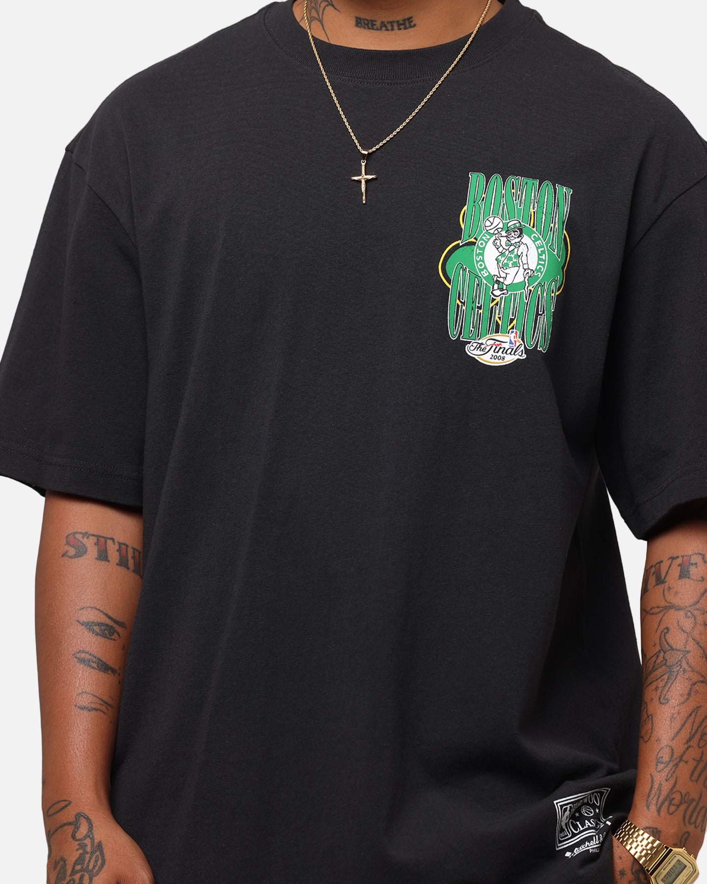 Mitchell & Ness Boston Celtics 18-Time NBA Champions T-Shirt Faded Black、mySite、zt4zffjzw