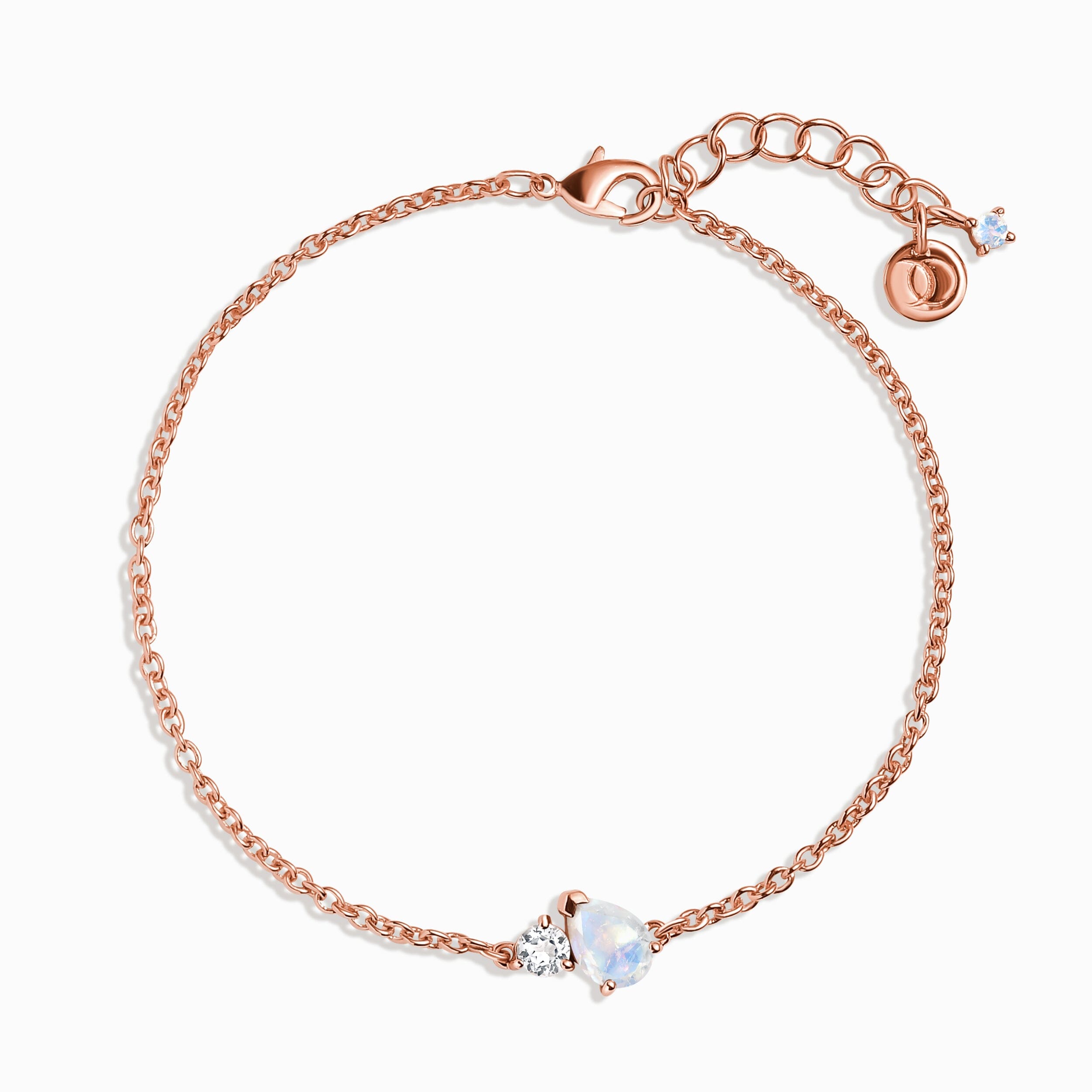 Moonstone & White Topaz - Toi Et Moi Bracelet、mySite、hinf8tx79