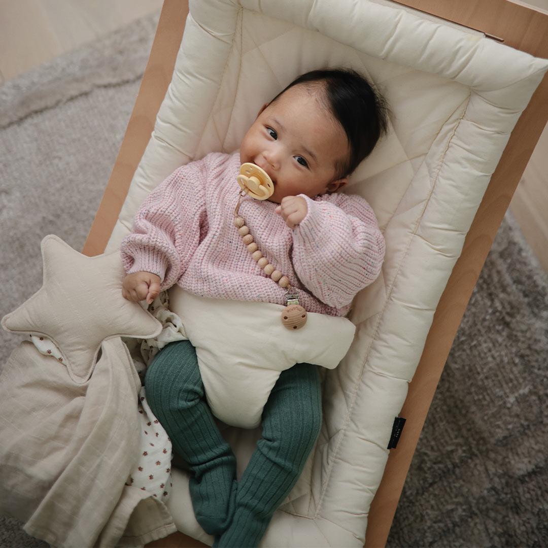  FRIGG Moon Phase Latex Pacifier - 2 Pack - Cream - Croissant、mySite、merchandisen