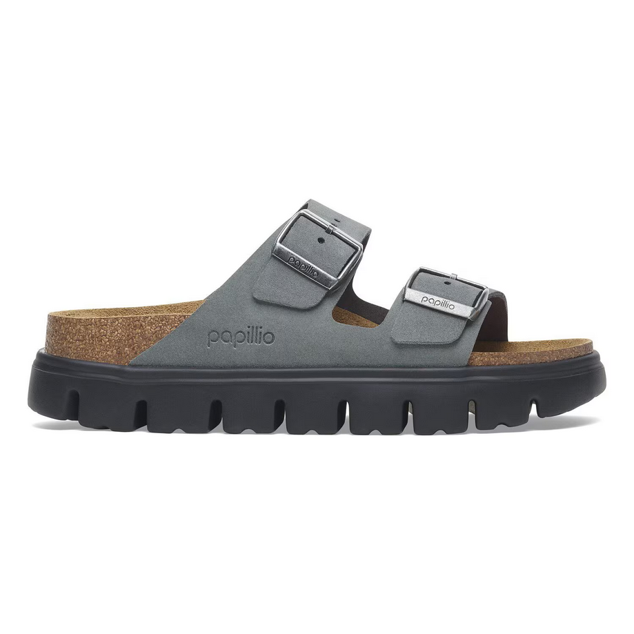  Papillio by Birkenstock Women's Arizona Chunky Sandal - Basalt Grey Suede、mySite、preschool7hills
