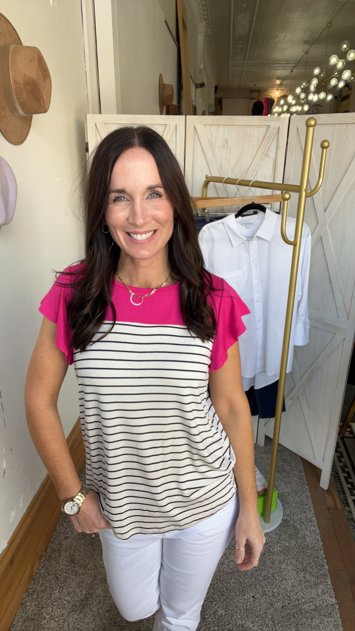 Meranda’s Striped Top、mySite、garagedoors4me