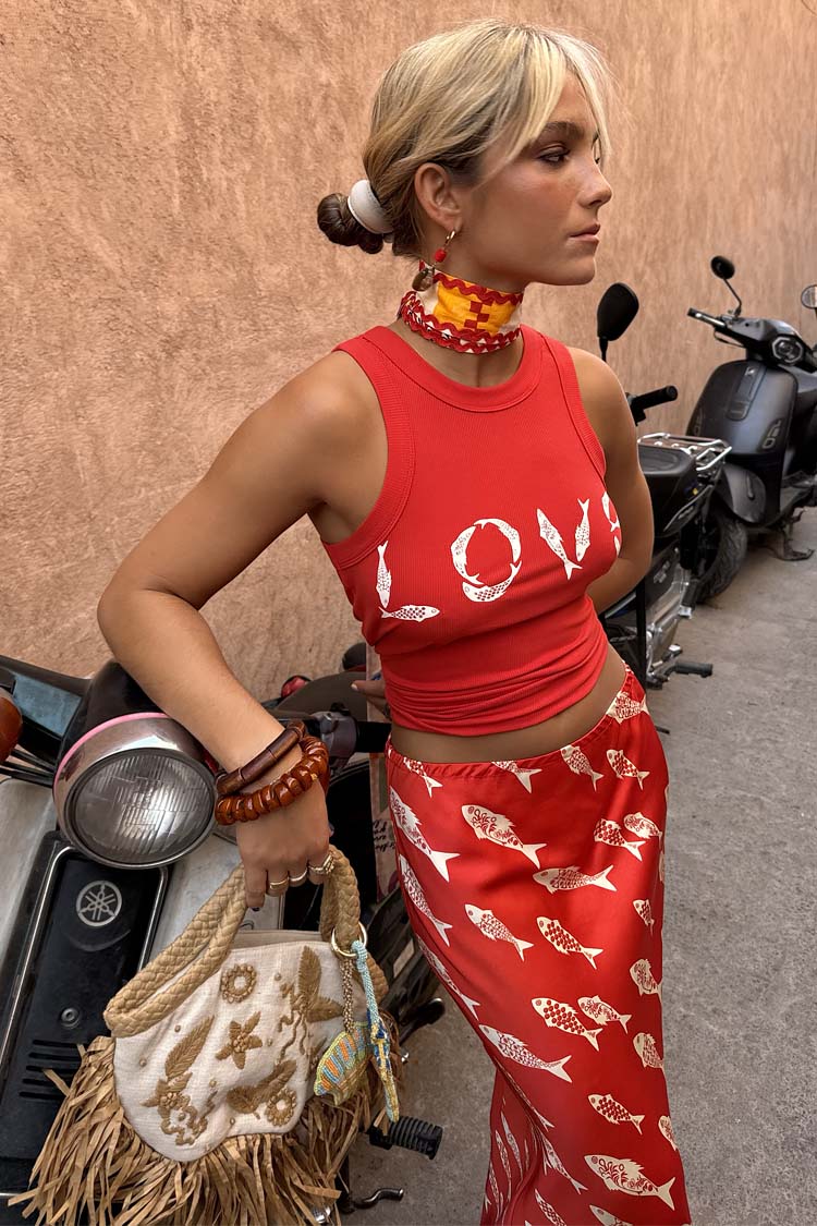 Red Fish Love Tank Top、mySite、solidvoid