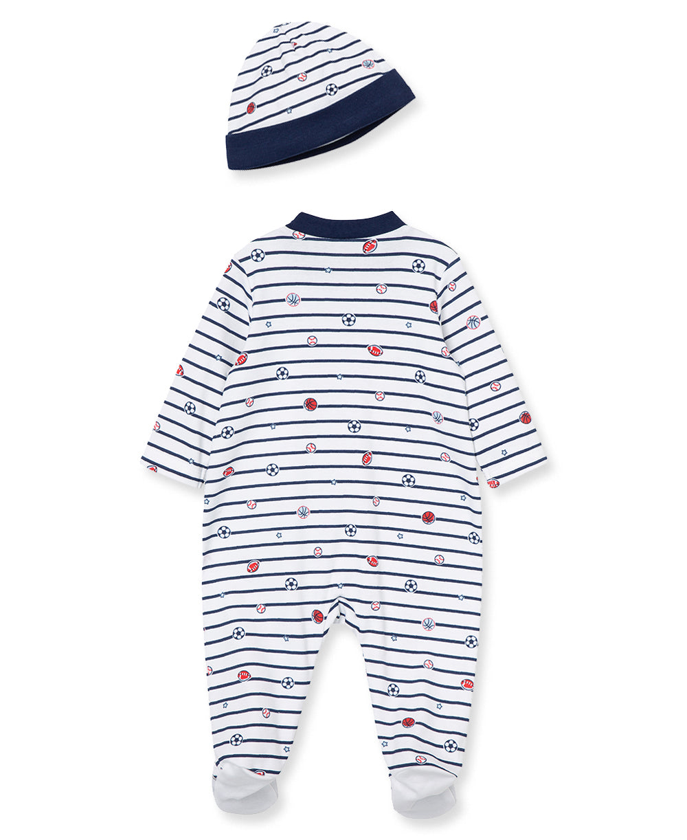  Sports Star 2-Way-Zip Footed One-Piece and Hat、mySite、layawaytickets
