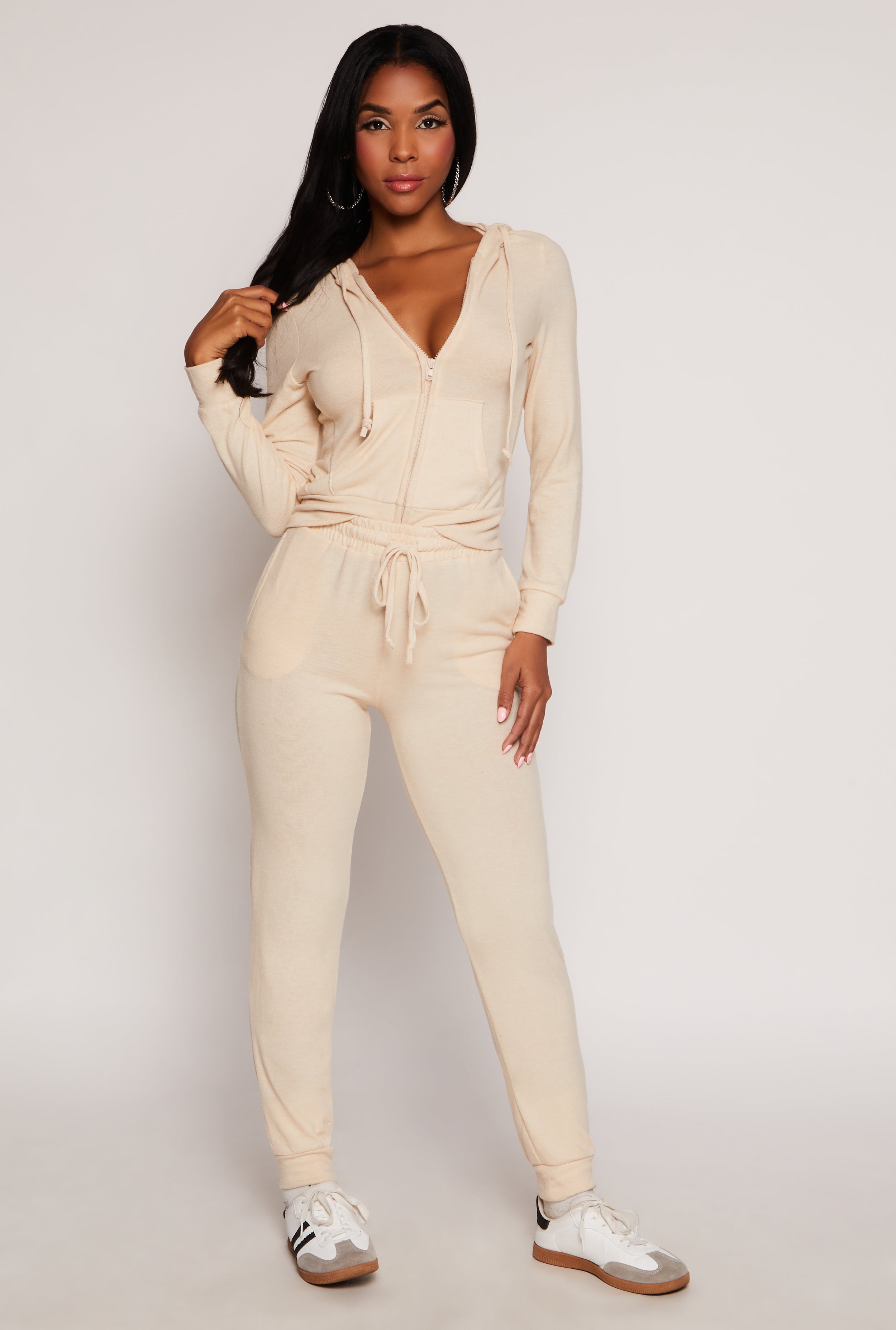 Daisy Brushed Knit Zip Front Hoodie、mySite、camillekostekn