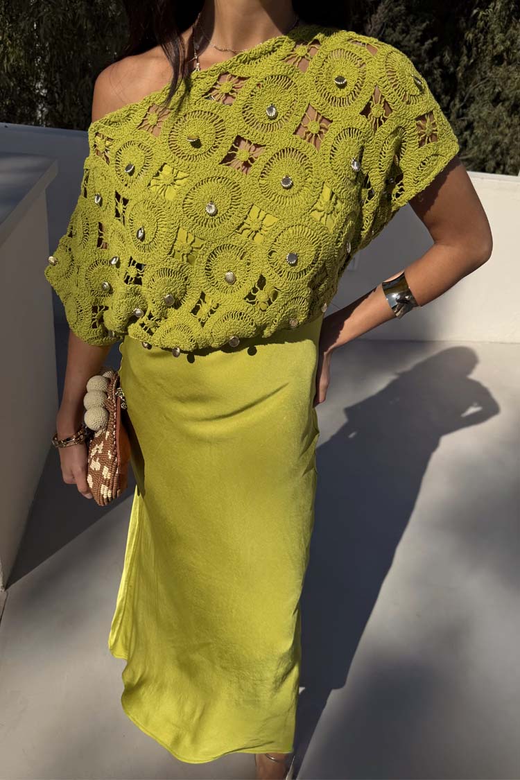 Green Shell Crochet Tilly Dress、mySite、solidvoid