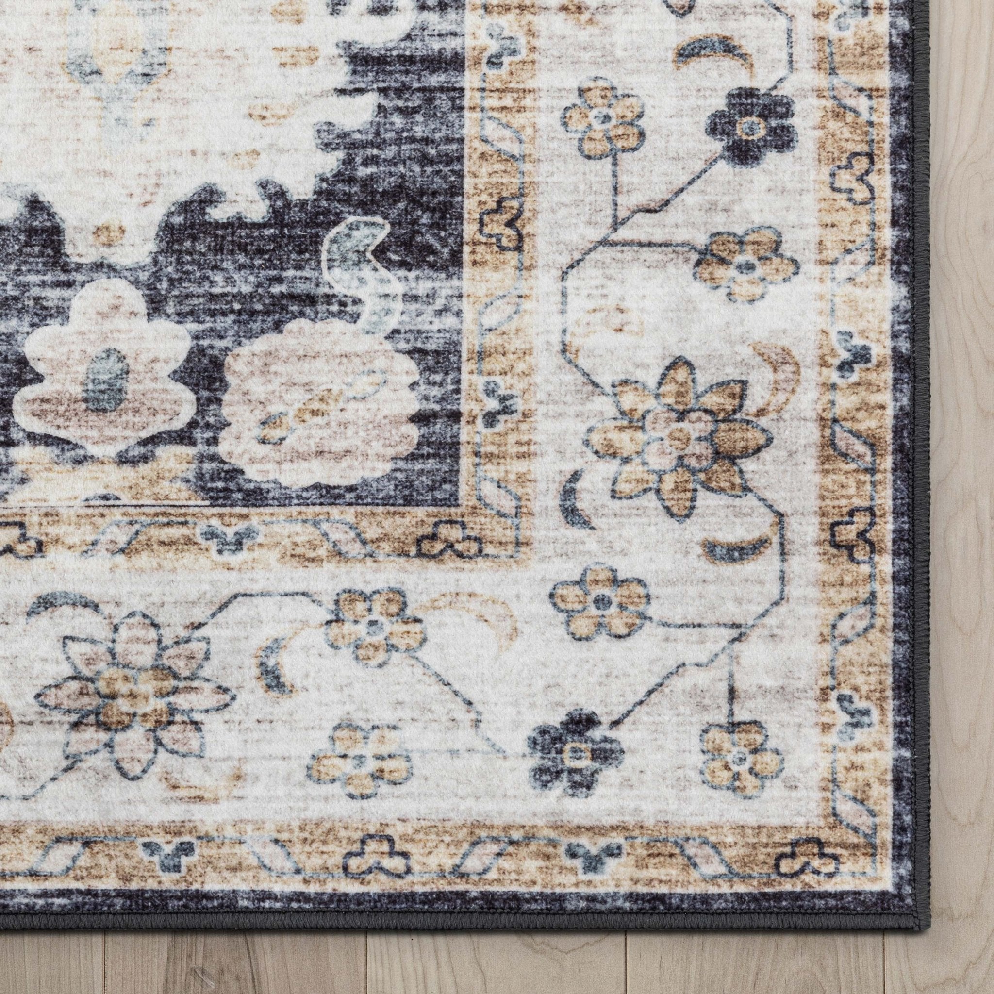 Elle Basics Gala Oriental Easy-Clean Washable Rug by Well Woven - Durable, Non-Slip, Low-Profile Design for Home Comfort、mySite、gigharbornorthrealestate