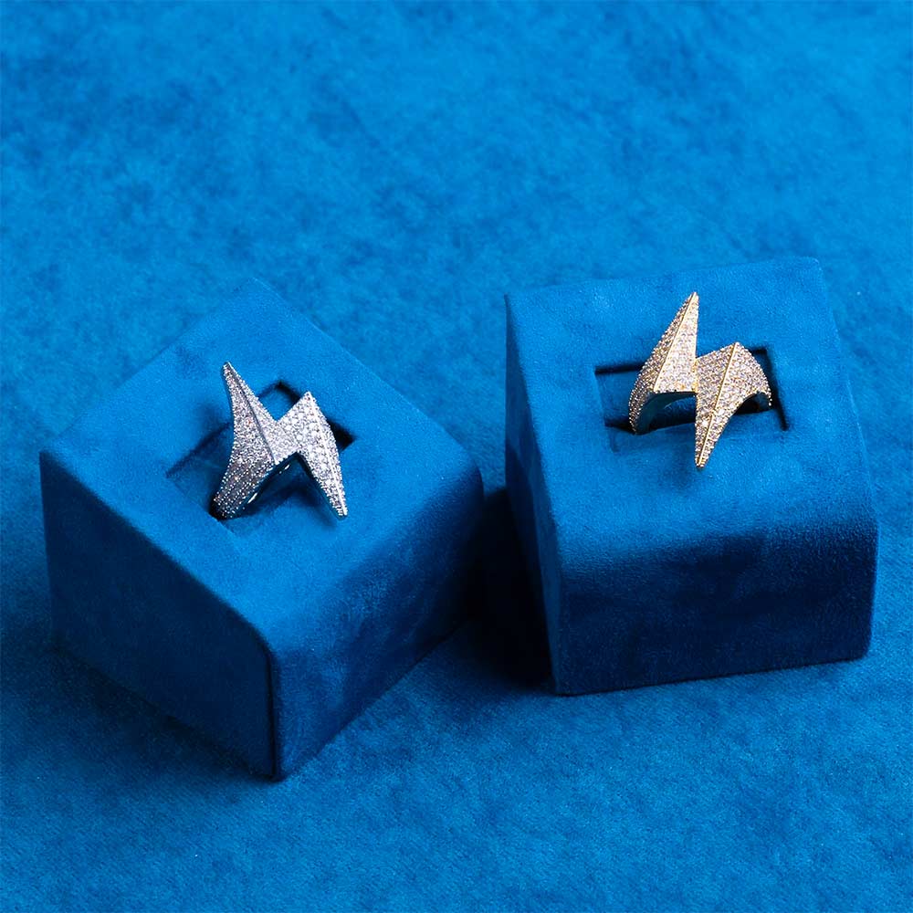 Moissanite Lightning Bolt Ring 14K Gold、mySite、hinf8tx79