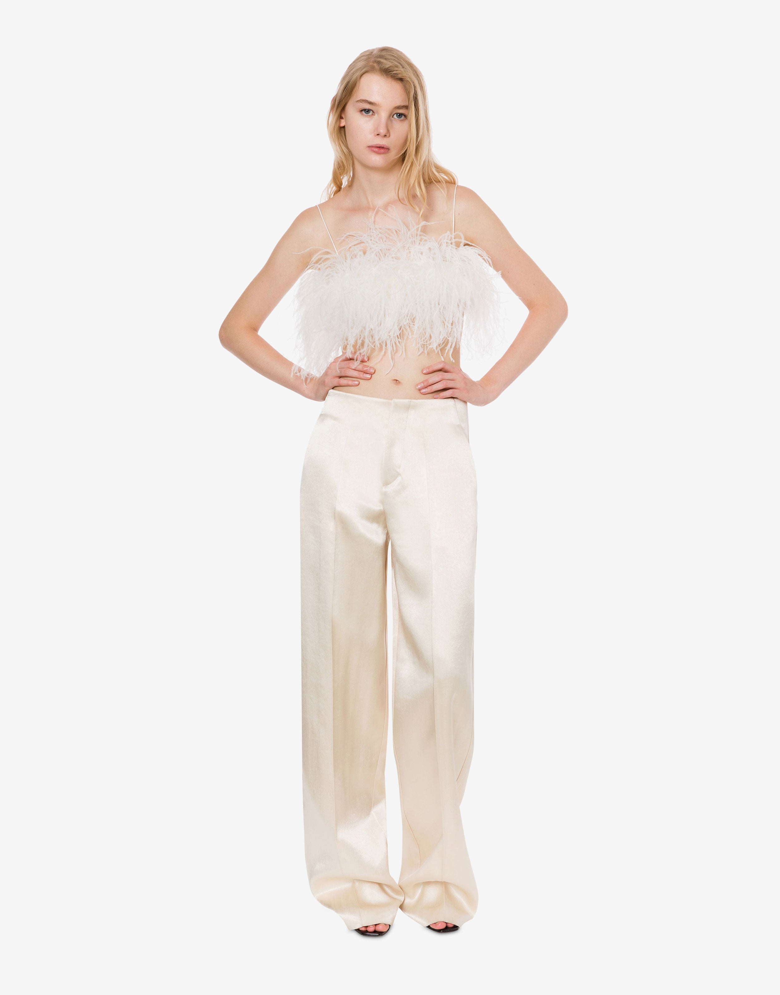 Micro top con piume staccabili、mySite、aoinhome