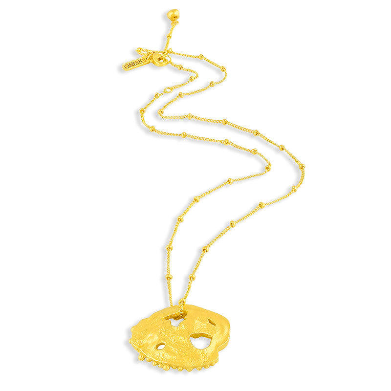 Molten Dotted Charm Necklace | 14K Gold Plated、mySite、camillekostekn