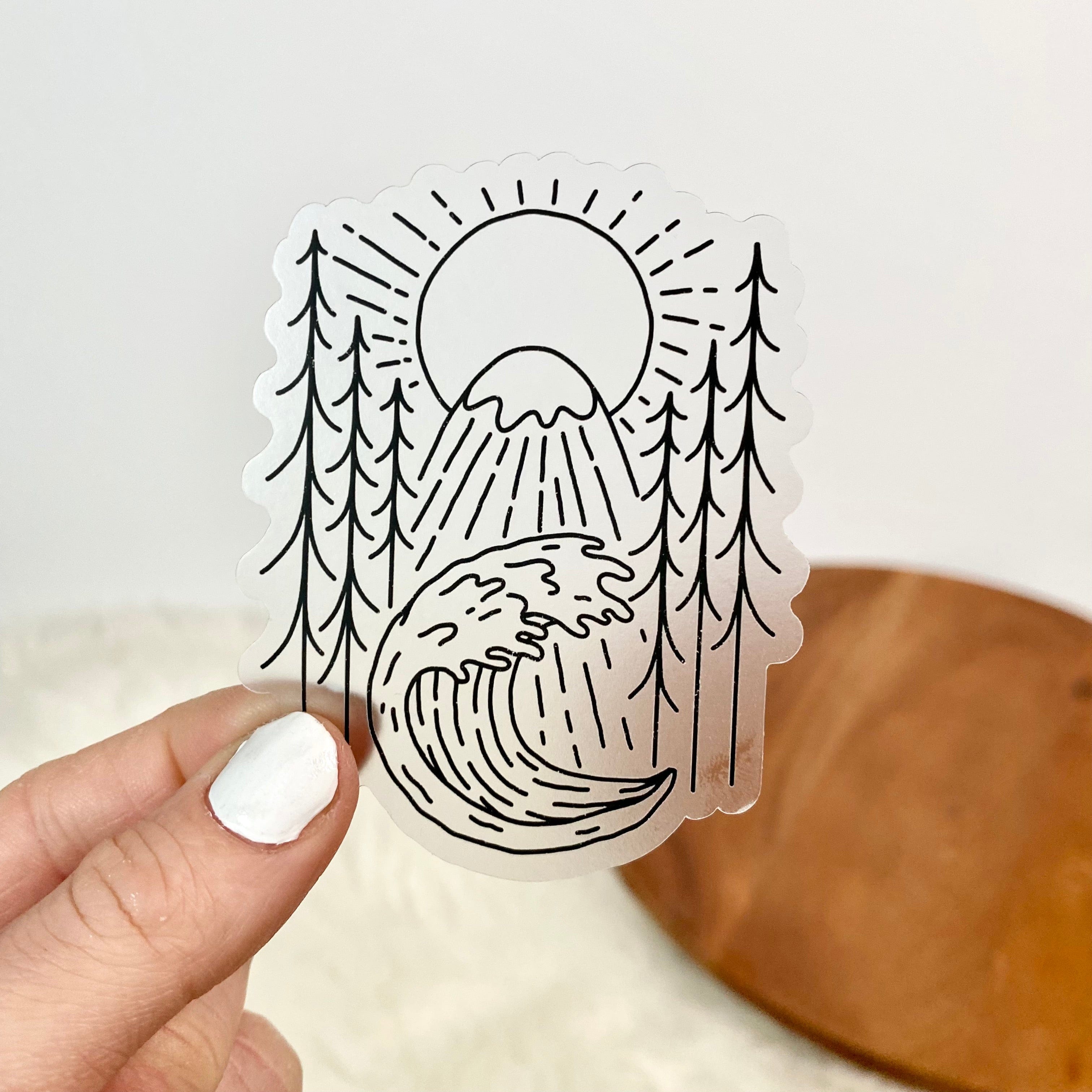  Black And White Sunny Nature Clear Sticker、mySite、elrpsem3k