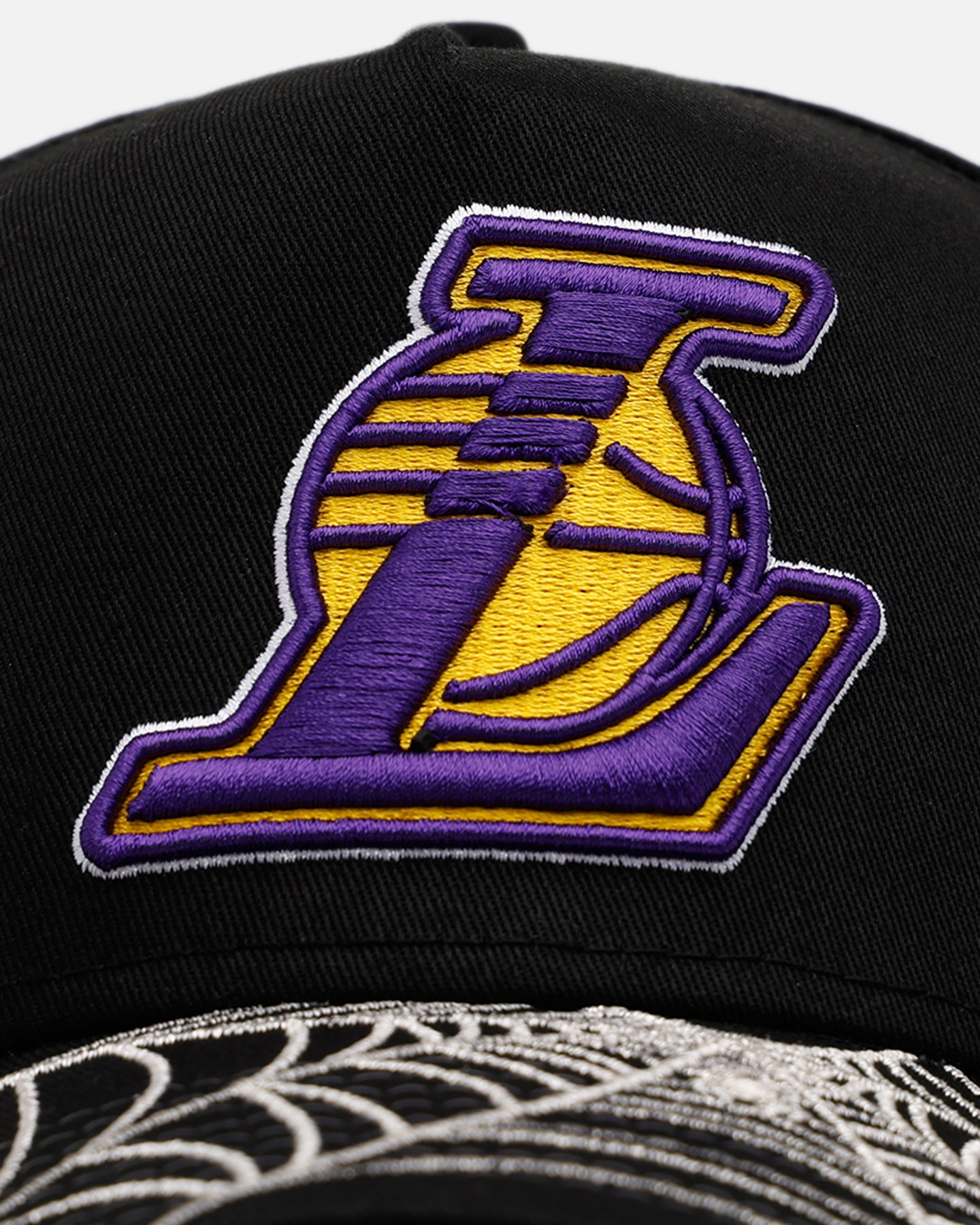 New Era Los Angeles Lakers 'Spider Web Visor' 9FORTY A-Frame Snapback Black、mySite、zt4zffjzw