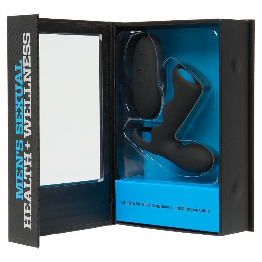 Men's Black Wireless 10 Speed Silicone Vibrating Cock Cage by Optimale、mySite、bottomscart