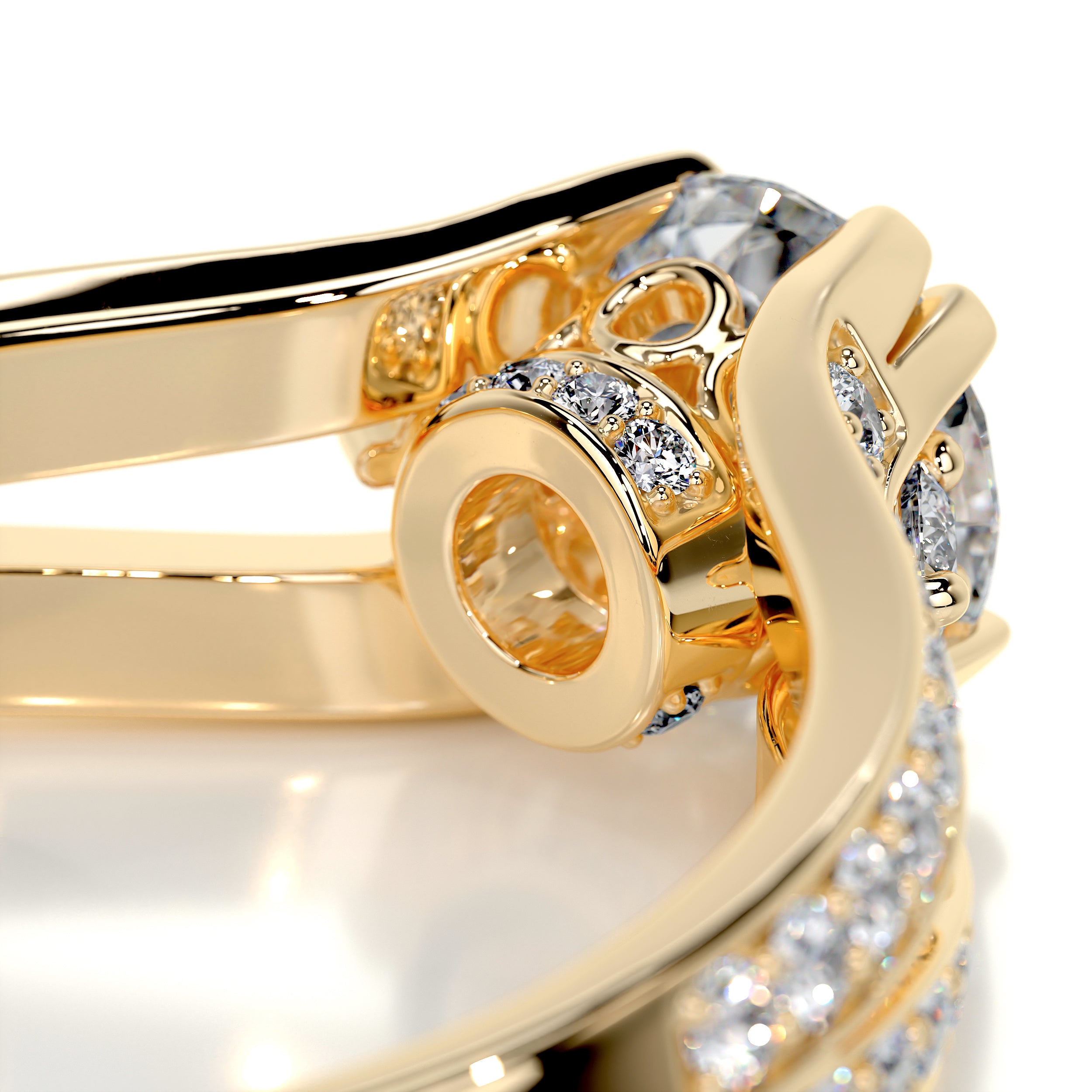 Alex Diamond Engagement Ring -18K Yellow Gold、mySite、hinf8tx79