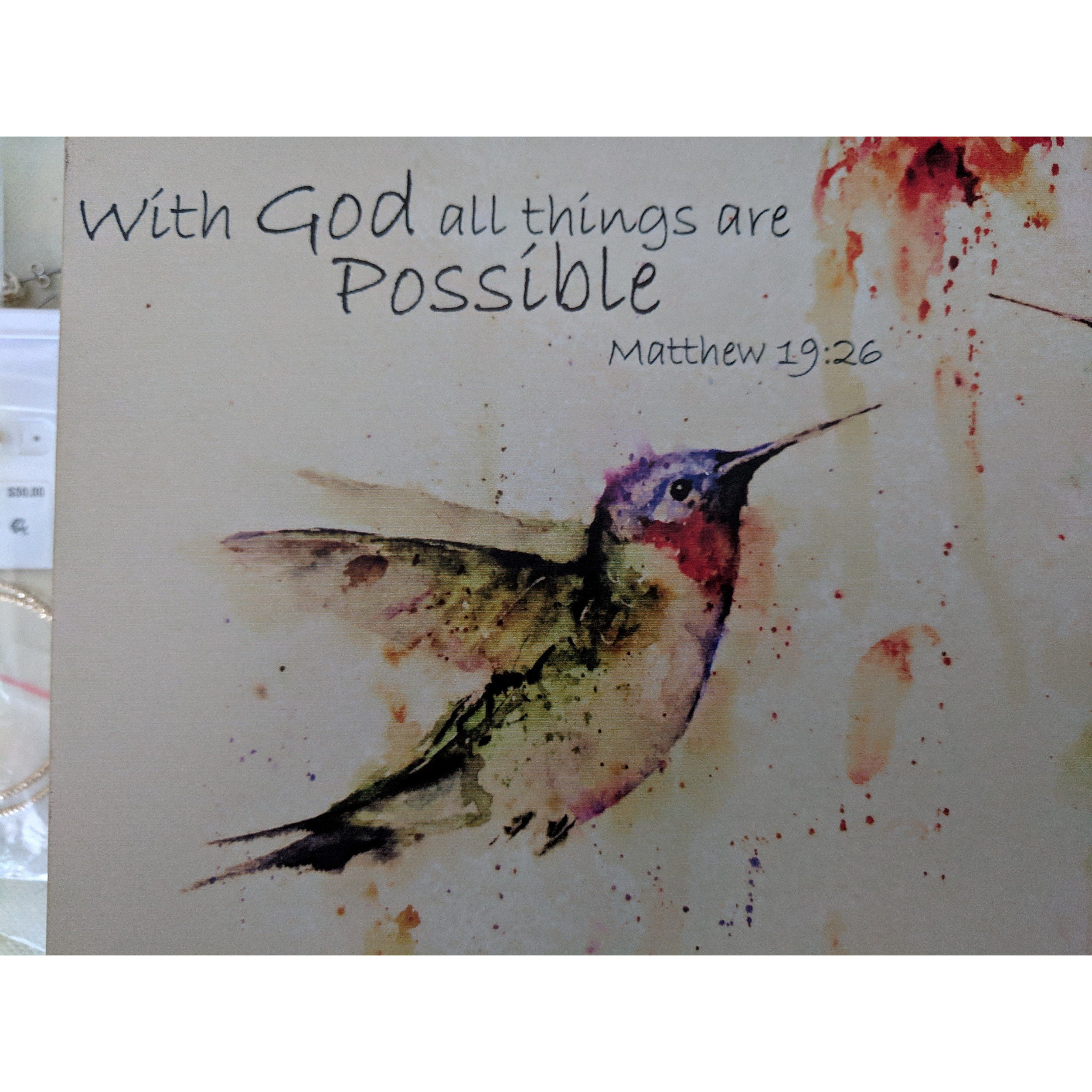 Inspirational Wall Art with Bluebirds or Hummingbirds, Beautiful!、mySite、g9winljtr