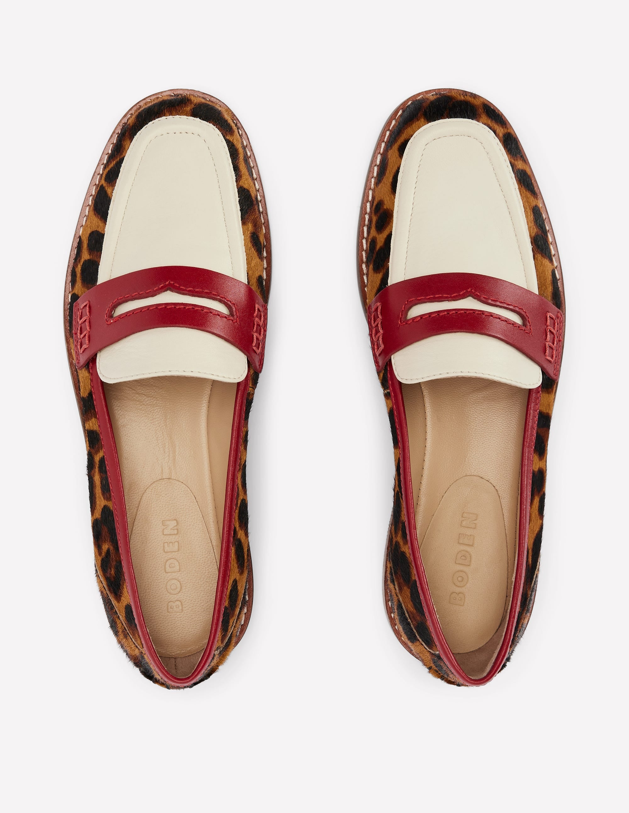  Nya Structured Penny Loafer-Leopard Colourblock、mySite、ashleygrahame
