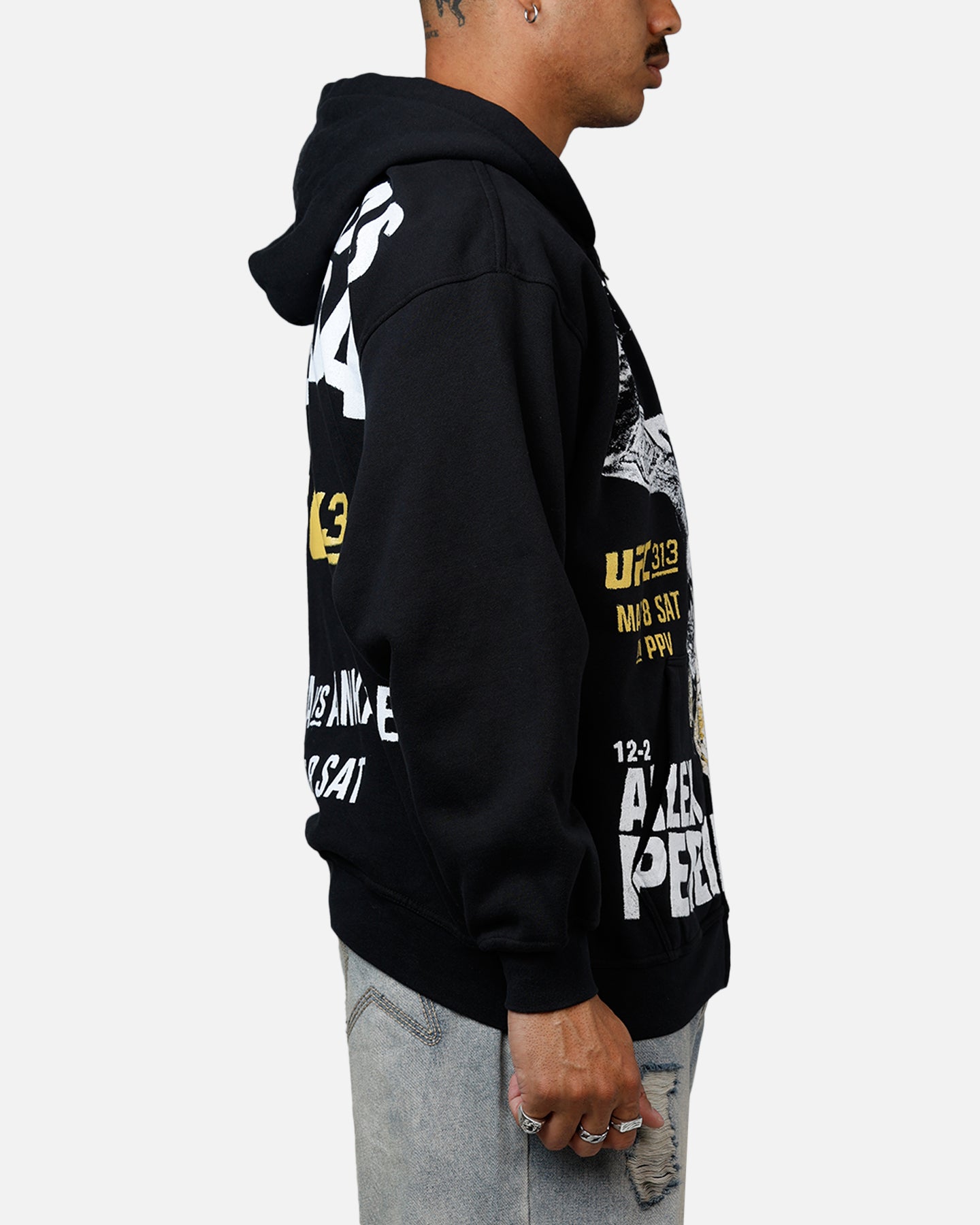 UFC By Culture Kings Alex Pereira 313 Zip-Up Hoodie Black、mySite、zt4zffjzw