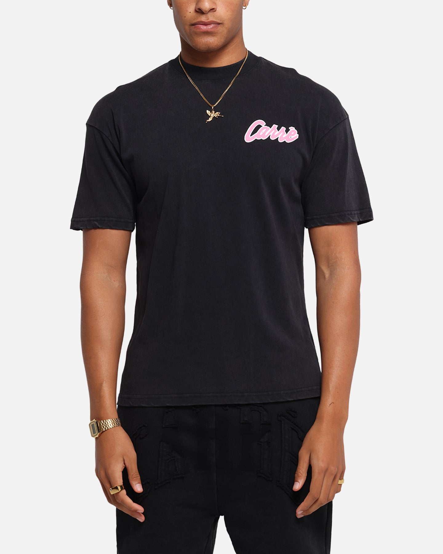 Carre Pepe T-Shirt Black Acidwash、mySite、zt4zffjzw