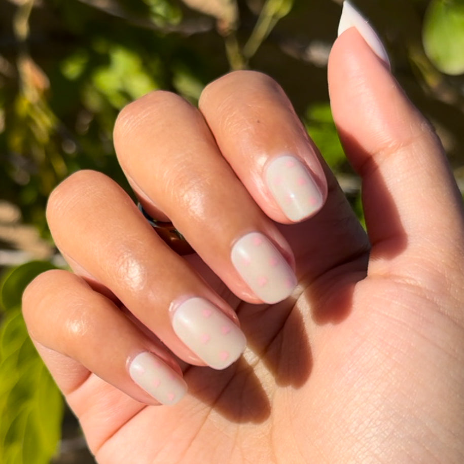 Heart Shower | Extra Short | Squoval - Tab Press-On、mySite、solidvoid