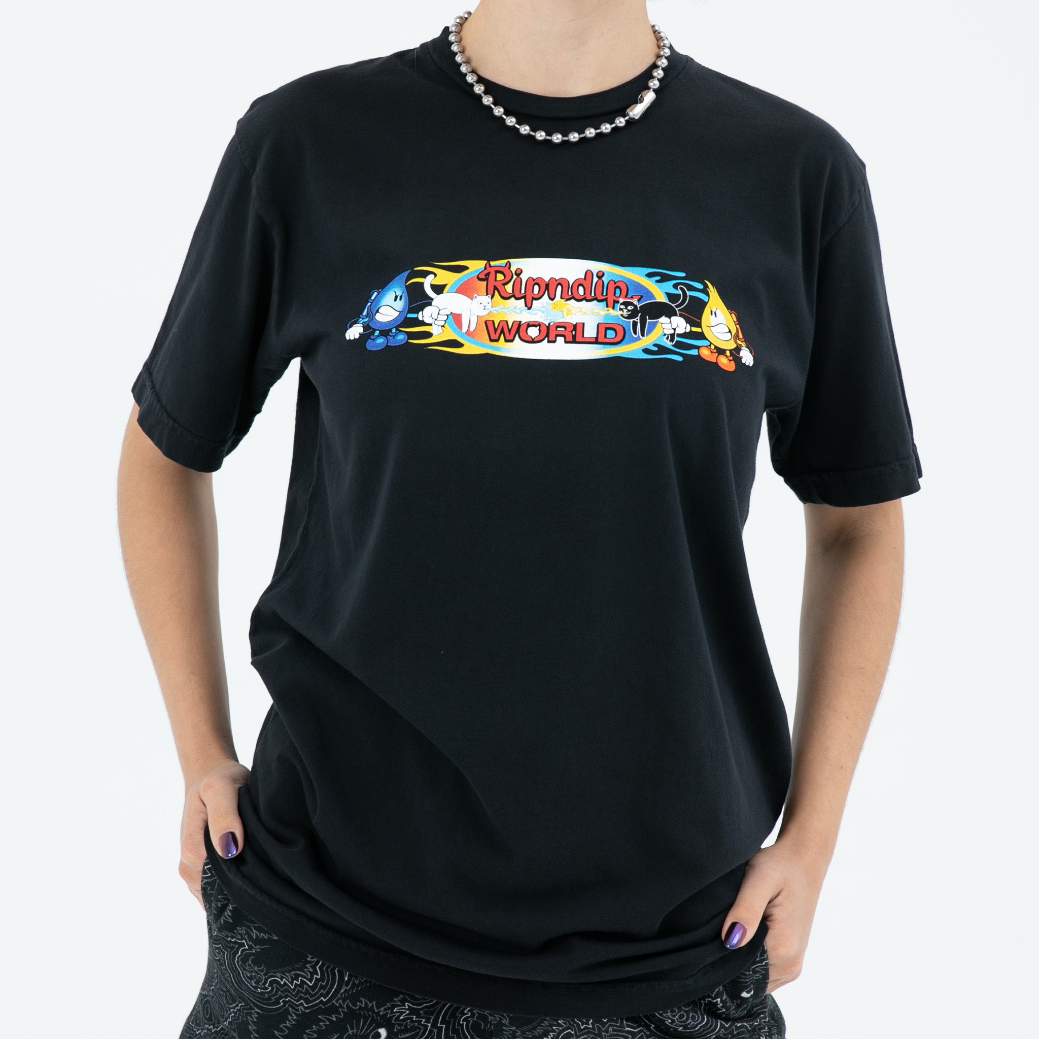  Water Nerm Vs Flame Jerm Tee (Vintage Black)、mySite、merchandisen