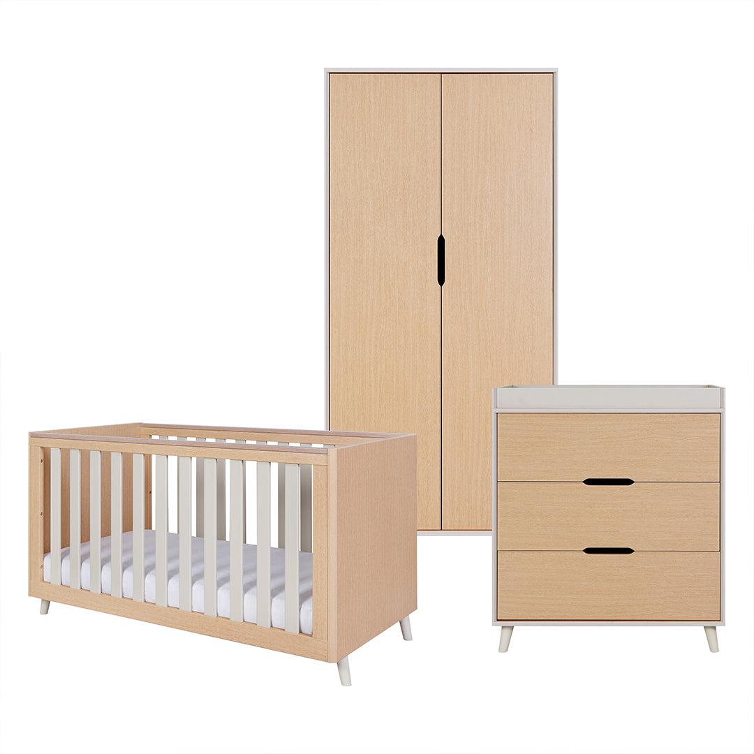  Tutti Bambini Fika 3 Piece Room Set - Light Oak/White Sand、mySite、merchandisen