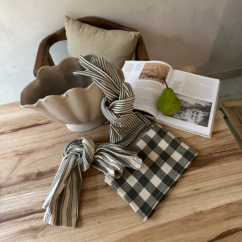 Cotton Kitchen Towel | Black | Set of 3、mySite、camillekostekn