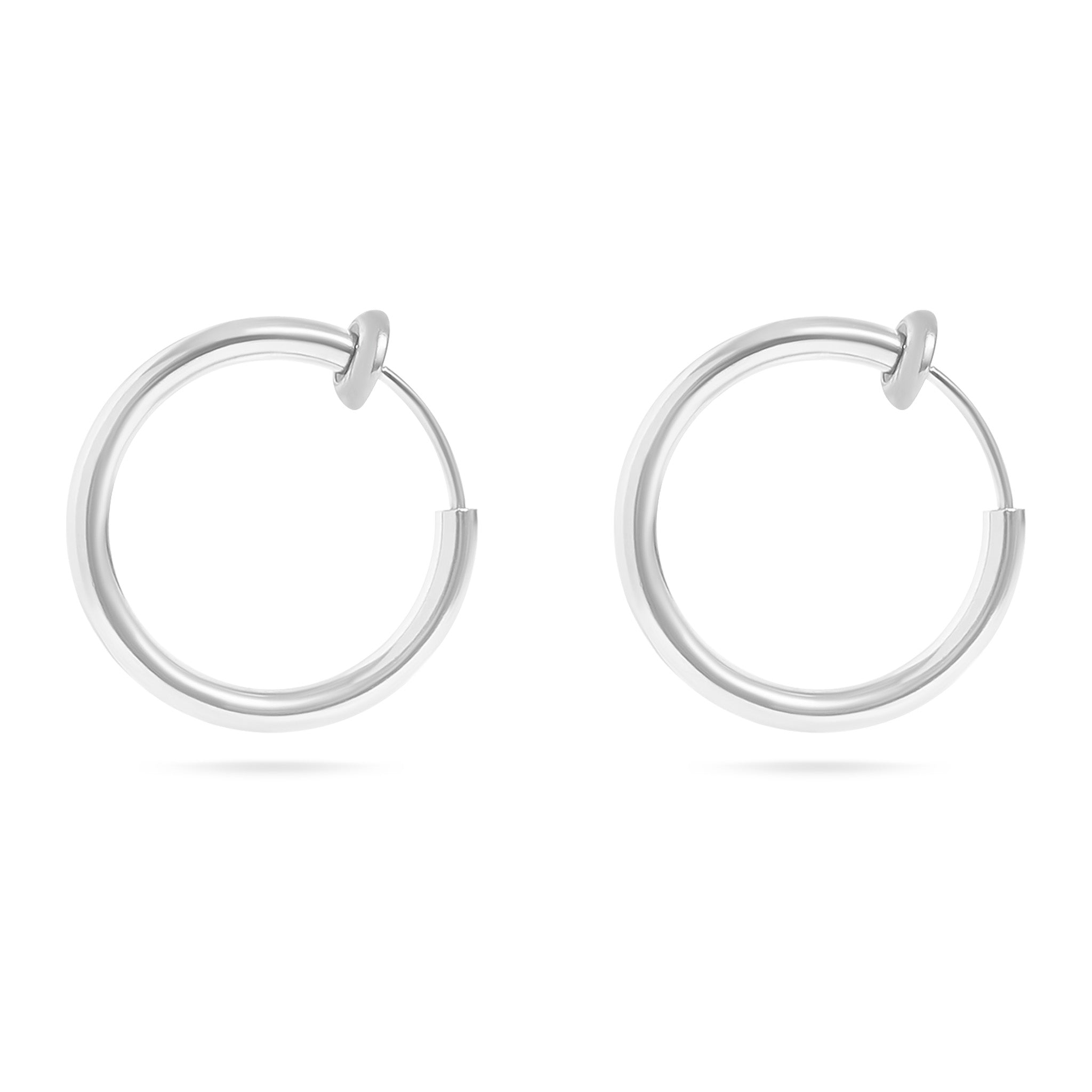 18K Gold PVD Stainless Steel Sliding Spring Huggie Hoop Earrings / ERJ0004、mySite、dreamappss