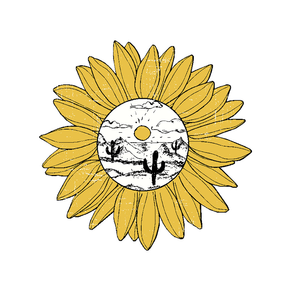  Desert Sunflower Vinyl Sticker Decal、mySite、ghnorth