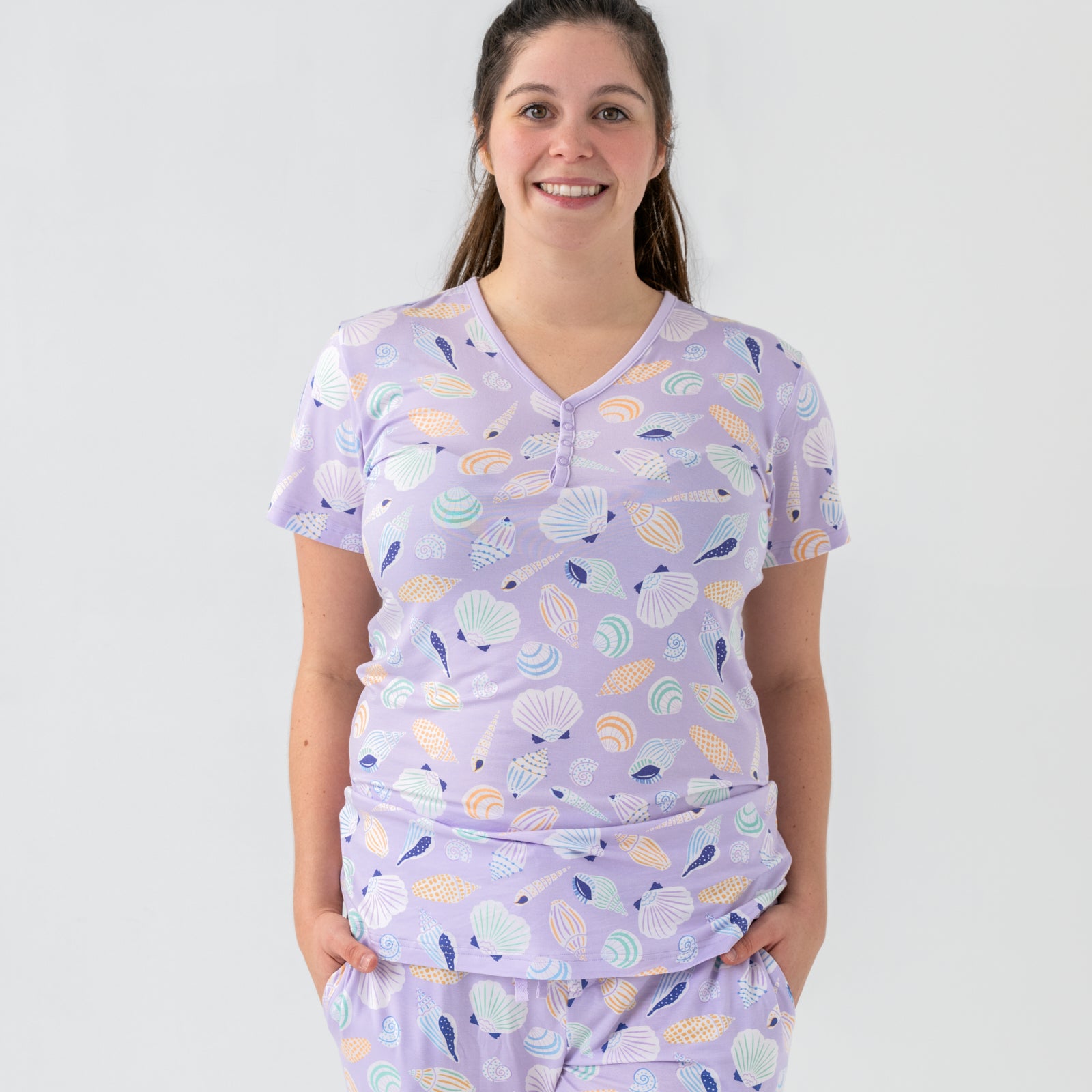  Sandy Treasures Women's Short Sleeve Pajama Top、mySite、layawaytickets